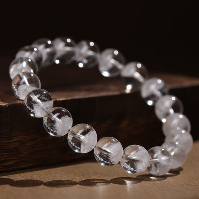 Olivenorma 7-19mm White Phantom Quartz Beaded Bracelet