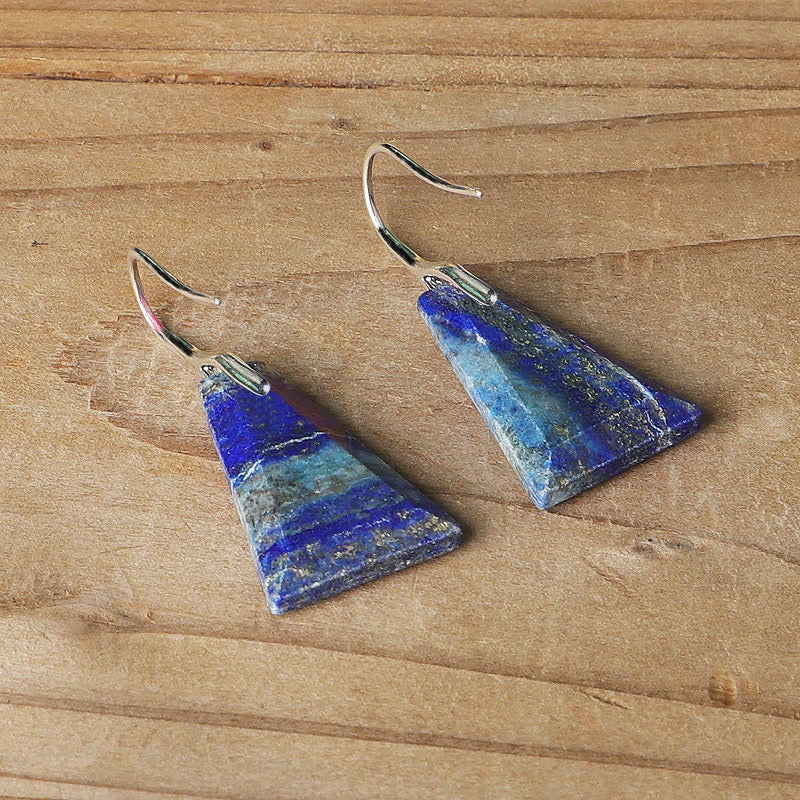 Natural Lapis Lazuli Crystal Earrings