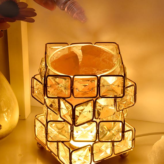 Olivenorma Four layer Rubiks Essential Oil Crystal Aromatherapy Lamp