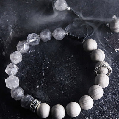 Olivenorma "Gods" Natural Crystal Beaded Bracelet