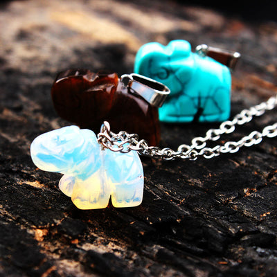 Olivenorma "Powerful Healing" Crystal Skull Necklace