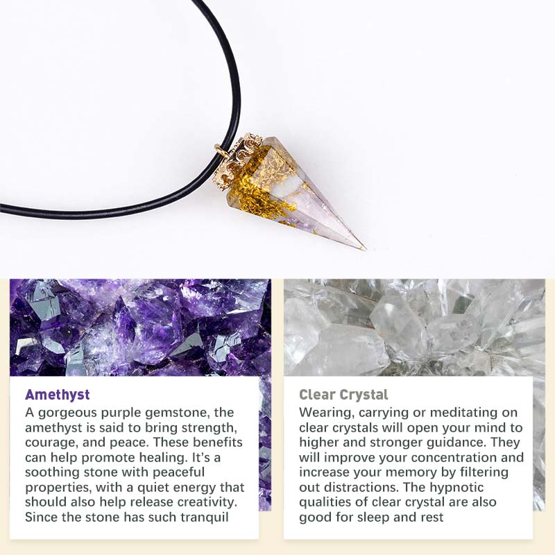 Olivenorma Natural Crystal Healing Necklace