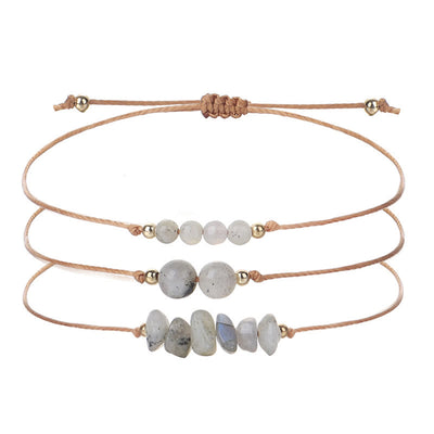 Olivenorma Gravel Beaded Braided Bracelet Set