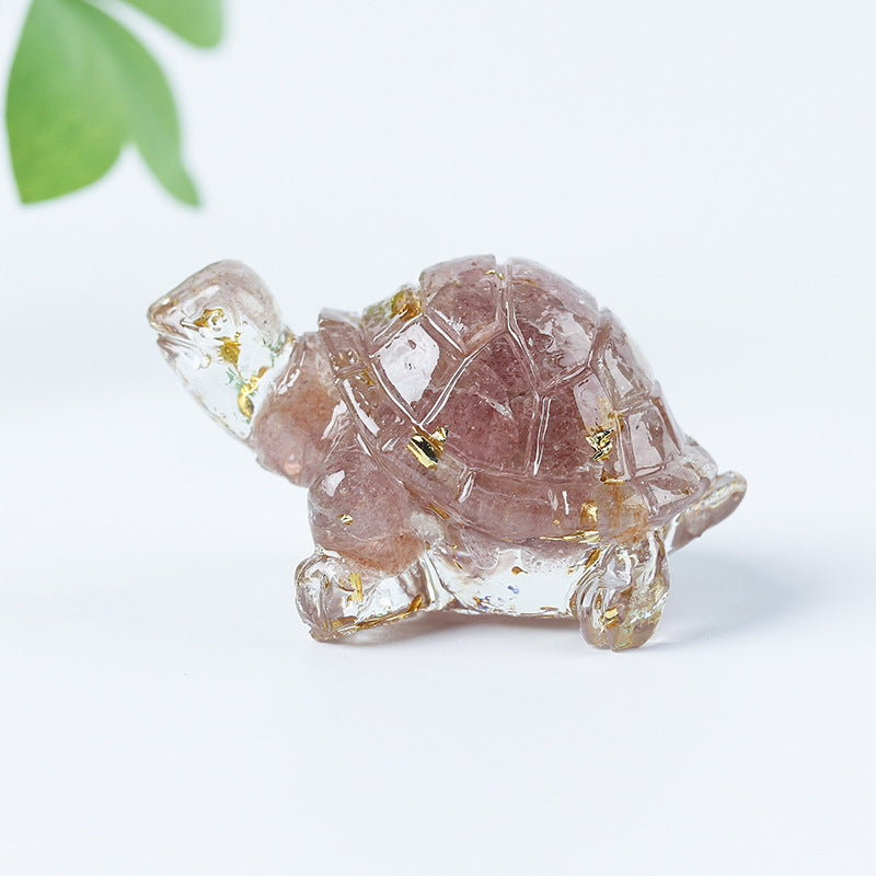 Olivenorma Crystal Gravel Glue Little Turtle Gemstone Decoration