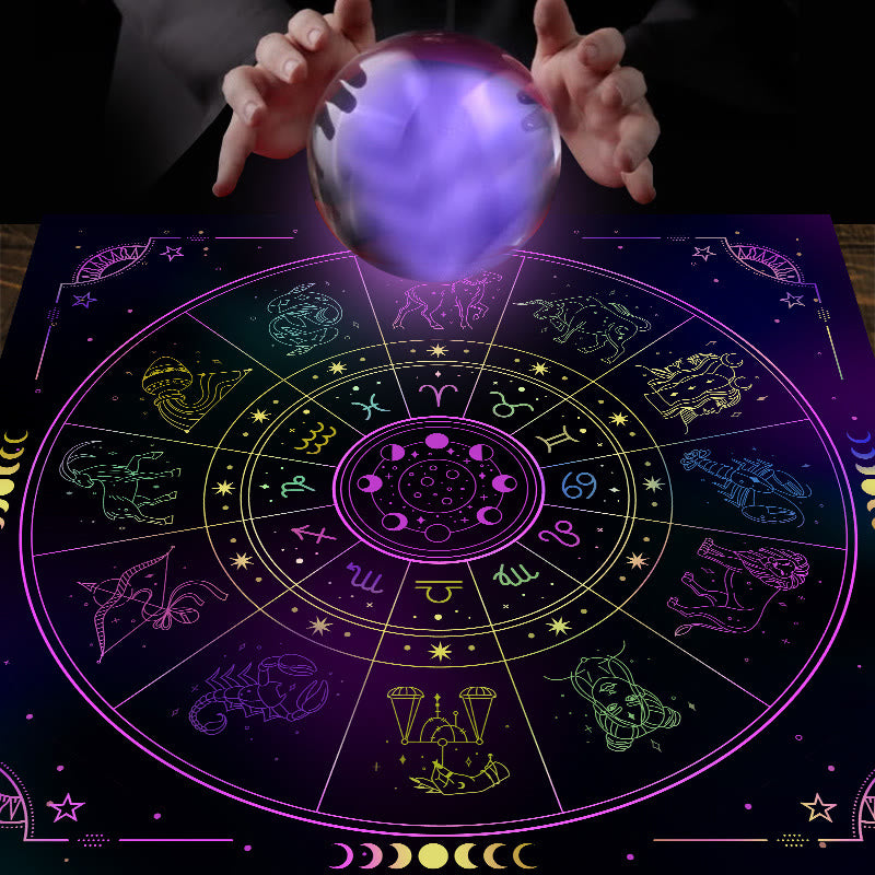 Olivenorma Constellations Zodiac Signs Divination Tarot Tablecloth