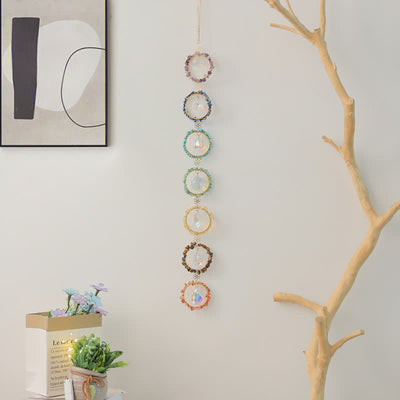 Olivenorma Chakra Gravel Dreamcatcher Decorative Wind Chime