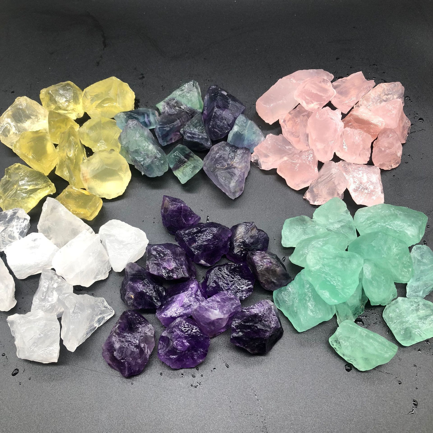 Olivenorma Crystal Rainbow Fluorite Natural Stone