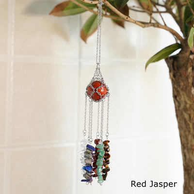 Olivenorma Hand-Woven Natural Crystal Hanging Pendan Wind Chime