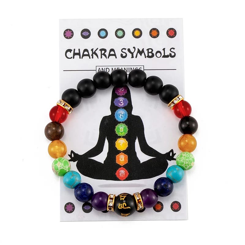 Olivenorma Anxiety Relief Natural Crystal Healing Chakra Bracelet