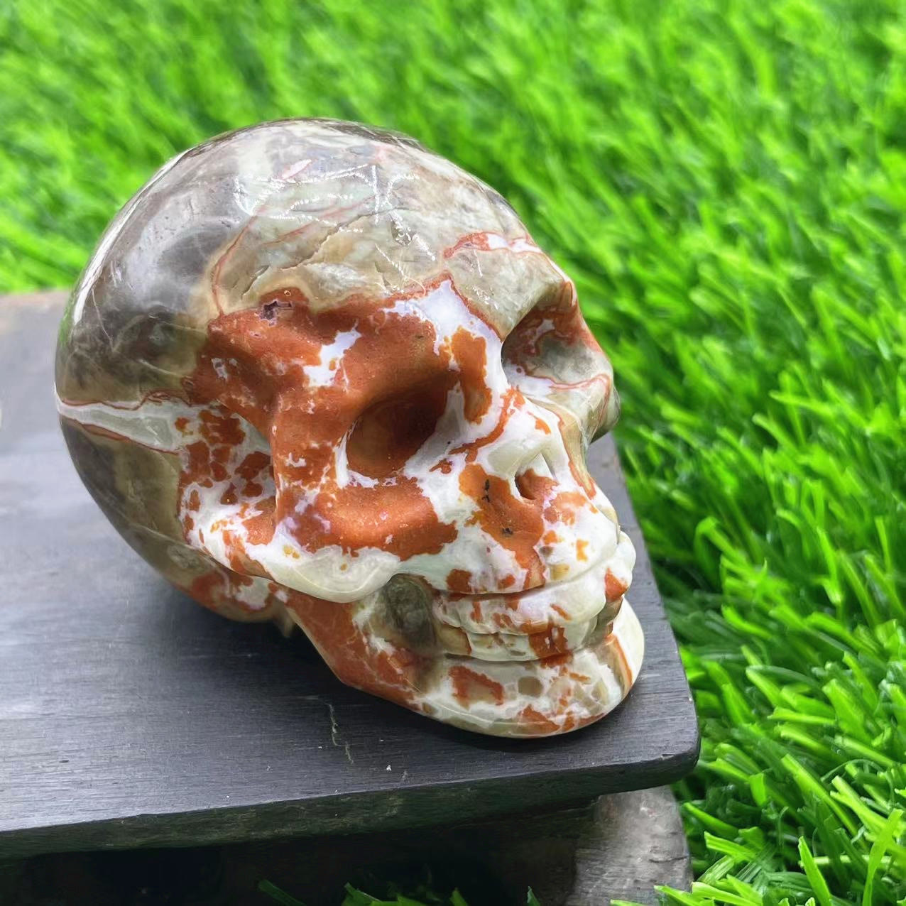 Olivenorma 5cm Carved Natural Crystal Skull Gemstone Decoration