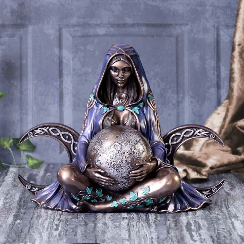 Olivenorma Triple Moon Goddess Statue Decoration