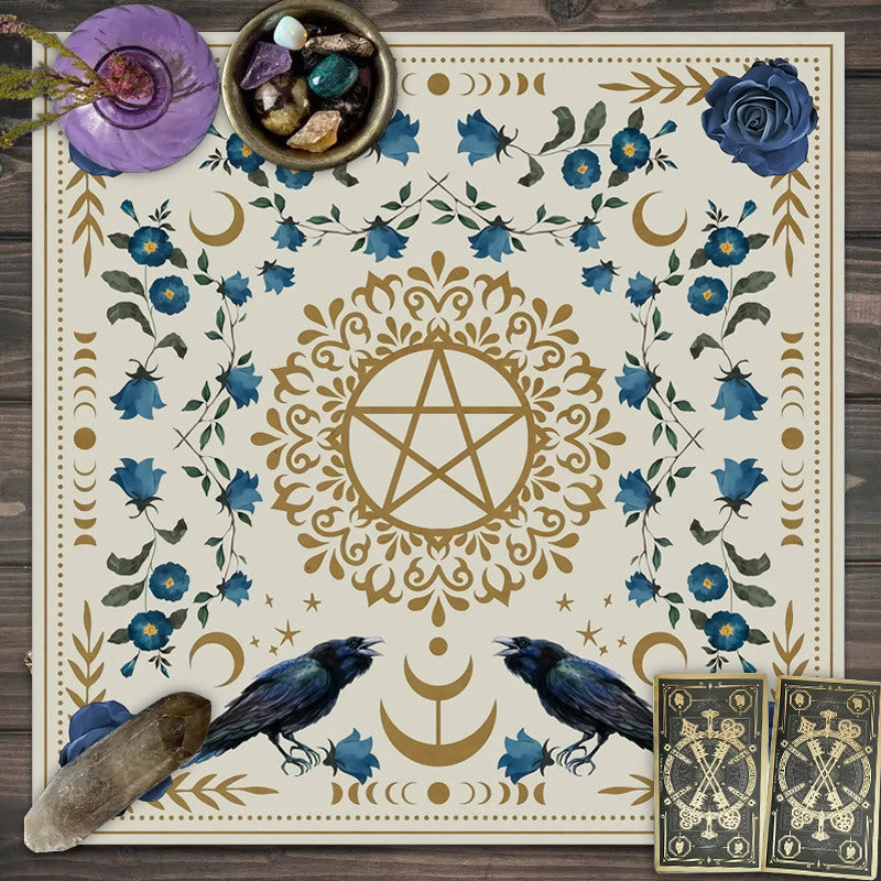 Olivenorma Moon Phase Altar Card Mat Tarot Tablecloth