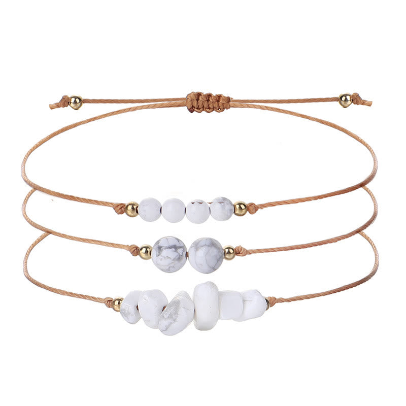 Olivenorma Gravel Beaded Braided Bracelet Set