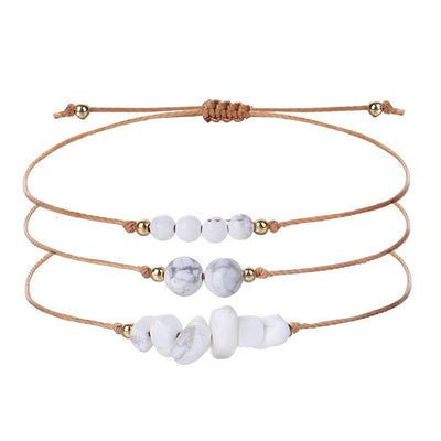 Olivenorma Gravel Beaded Braided Bracelet Set