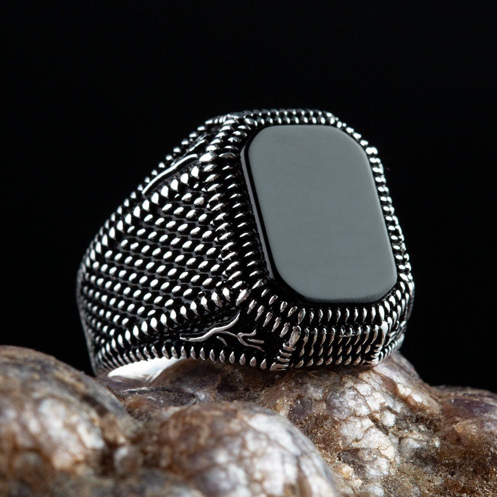 Olivenorma "Reign Of Power" Men's Black Onyx Ring