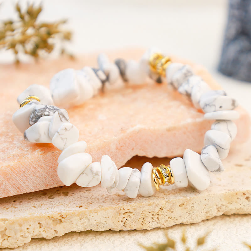 Olivenorma Irregular Stone Crystal Crushed Beads Bracelet