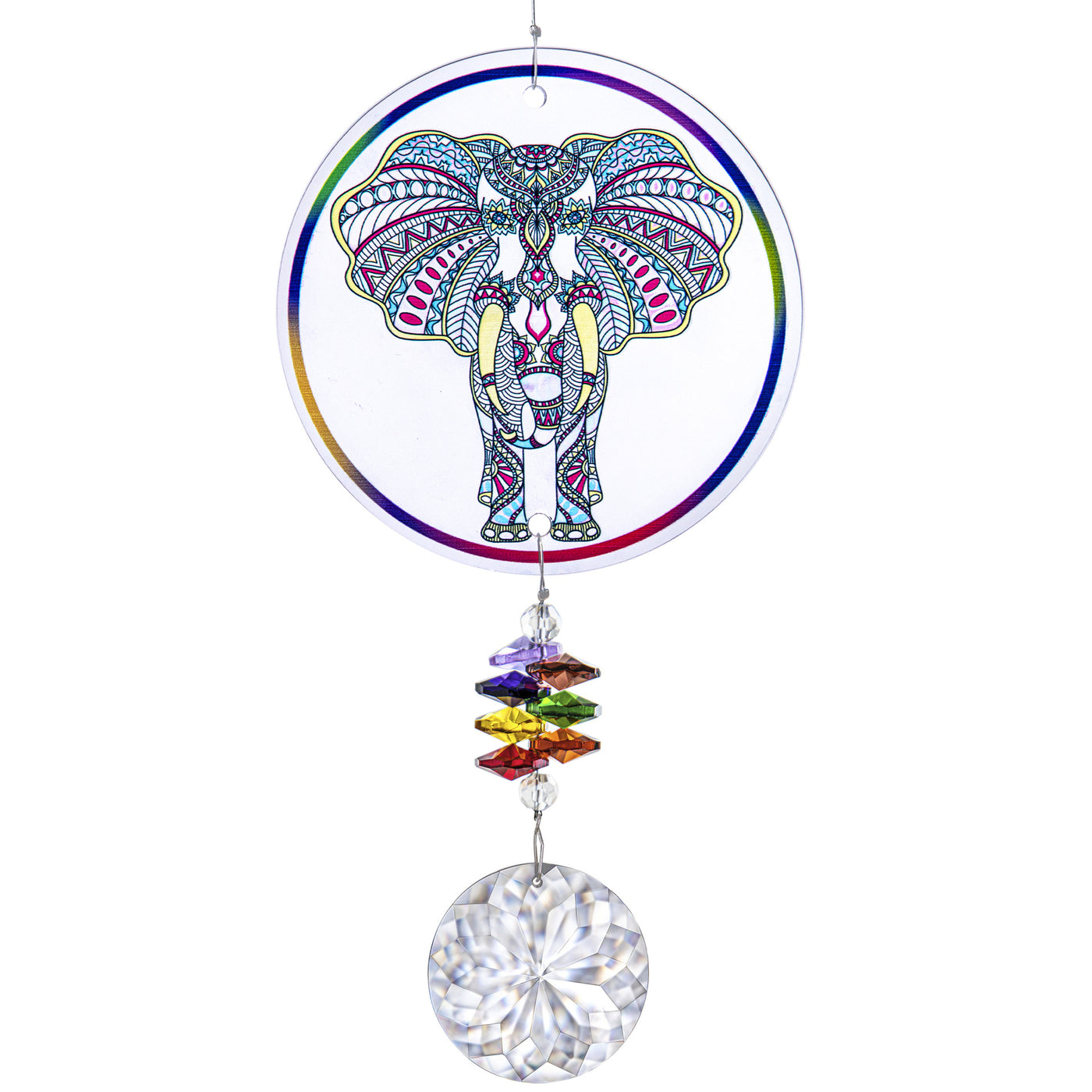 Olivenorma Owl Chakra Crystal Pendant Suncatcher Wind Chime