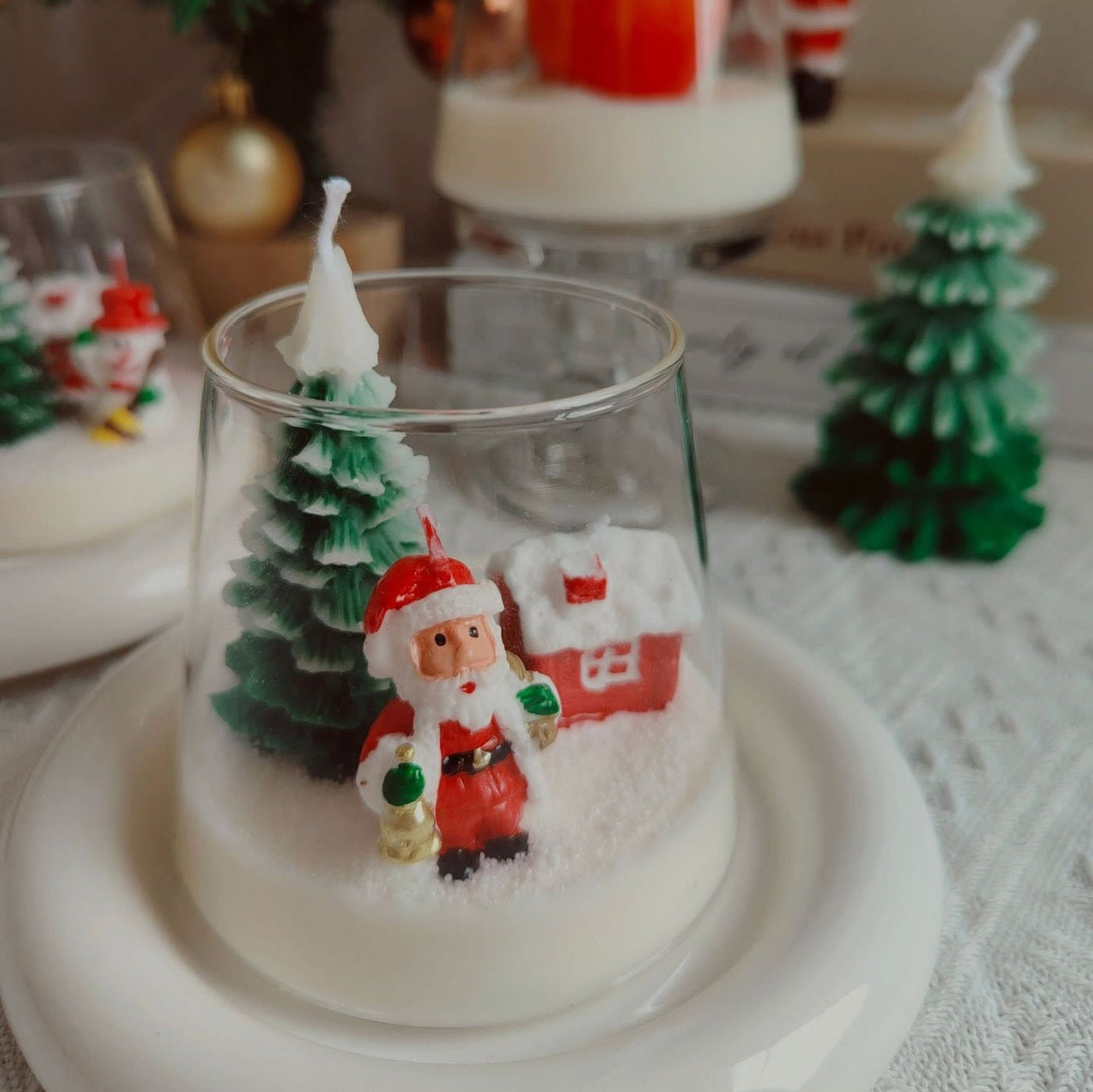 Olivenorma Christmas Santa Decor Candle