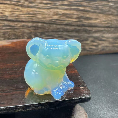 Olivenorma 1.2 Inches Carved Cute Koala Figurine Gemstone Decoration