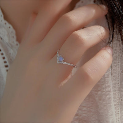 Olivenorma Heart Shape Moonstone Design Ring