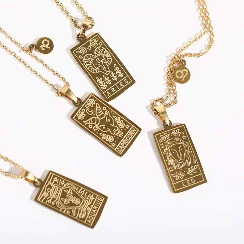 Olivenorma Gold Filled Chain Zodiac Necklace