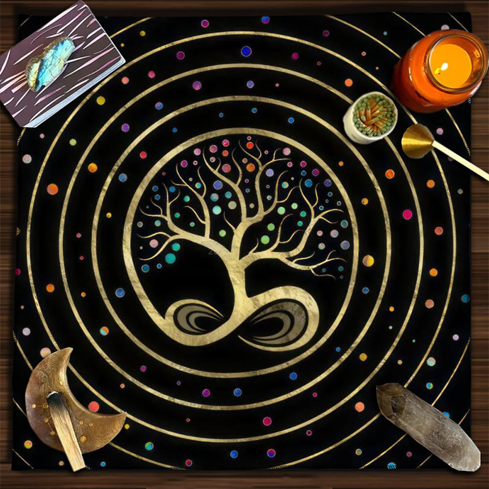 Olivenorma Yggdrasil Sacred Tree Mysterious Tarot Tablecloth