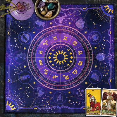 Olivenorma Constellations Zodiac Signs Divination Tarot Tablecloth