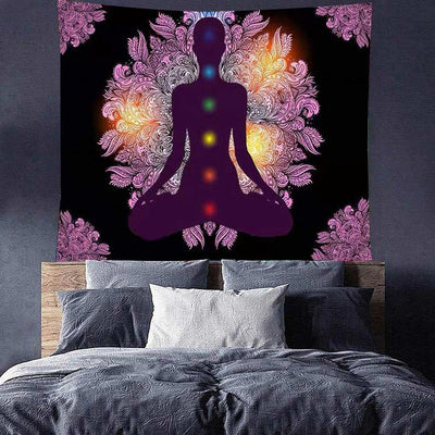 Seven Chakra Meditation Yoga Tapestry