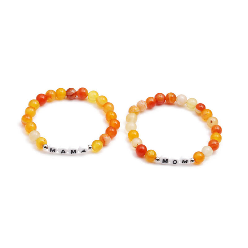 Olivenorma "For Mom" - Yellow Agate Love Bracelet