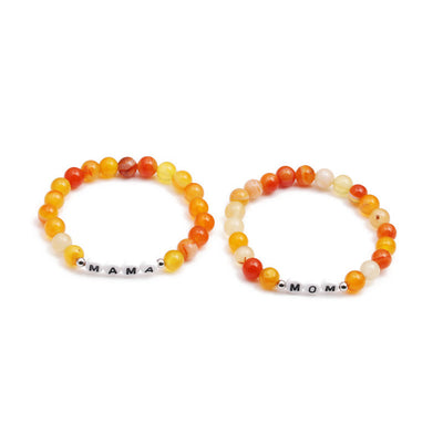 Olivenorma "For Mom" - Yellow Agate Love Bracelet