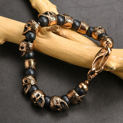 Olivenorma Natural Tiger Eye Handmade Stainless Steel Bracelet
