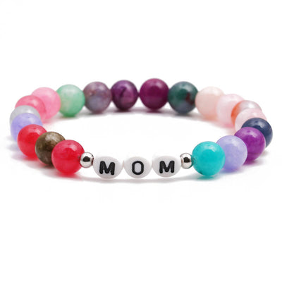 Olivenorma "MAMA" Natural Colored Stone Beaded Bracelet