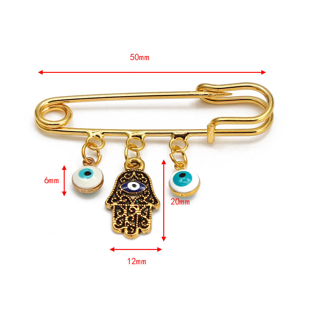 Olivenorma Evil Eye Hamsa Series Brooch