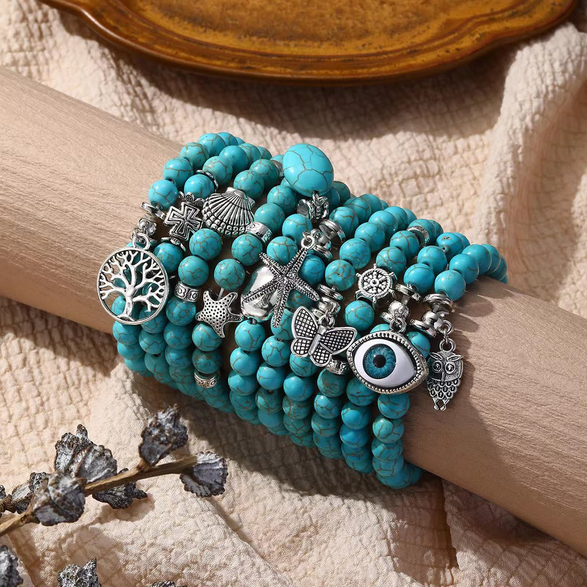 Olivenorma "Eternal Protection" Evil Eye Turquoise Bracelet