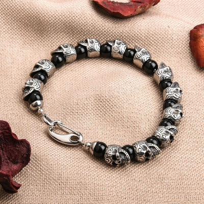 Olivenorma Natural Tiger Eye Handmade Stainless Steel Bracelet