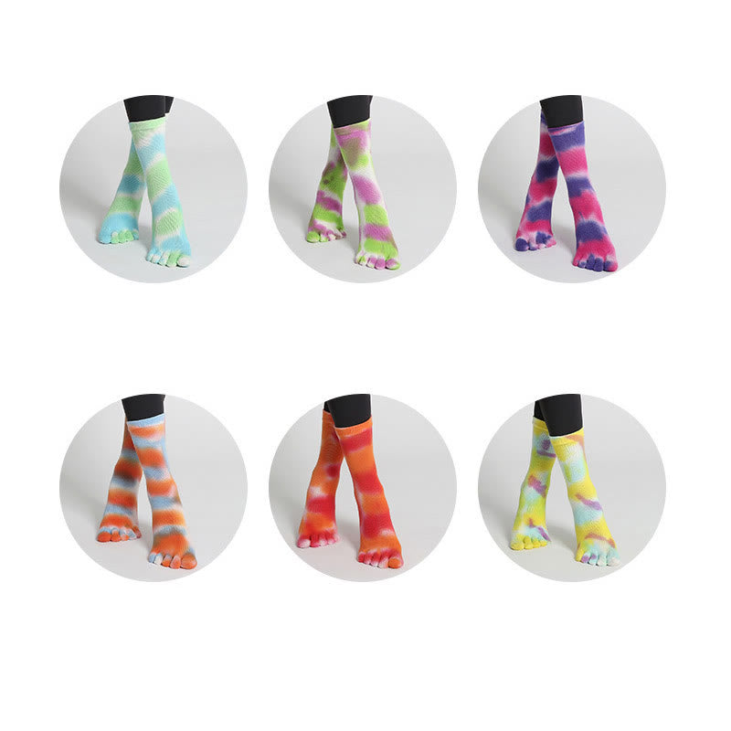 Olivenorma Comfortable Tie-dye Yoga Pilateds Barre Cotton Socks