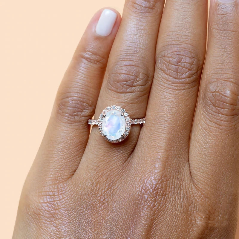 Olivenorma Luxury Moonstone Rose Gold Ring