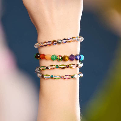 Olivenorma Multicolor Crystal Glass Bead Bracelet