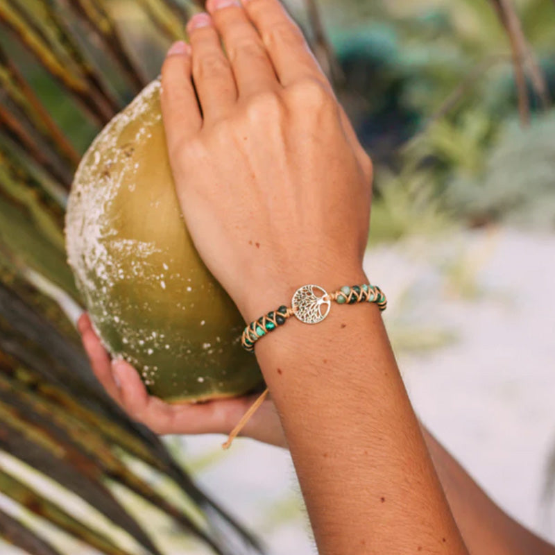 Amazonite Tree Of Life Balance Bracelet