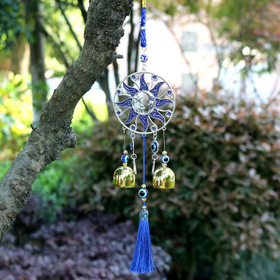 Olivenorma Retro Sun Evil Eye Protection Wind Chime