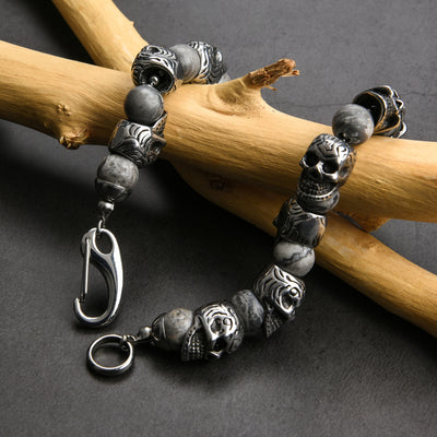 Olivenorma Natural Tiger Eye Handmade Stainless Steel Bracelet