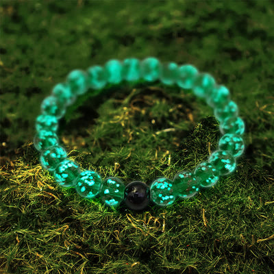 Olivenorma "Starry Sky" Luminous Mermaid Glass Bead Bracelet