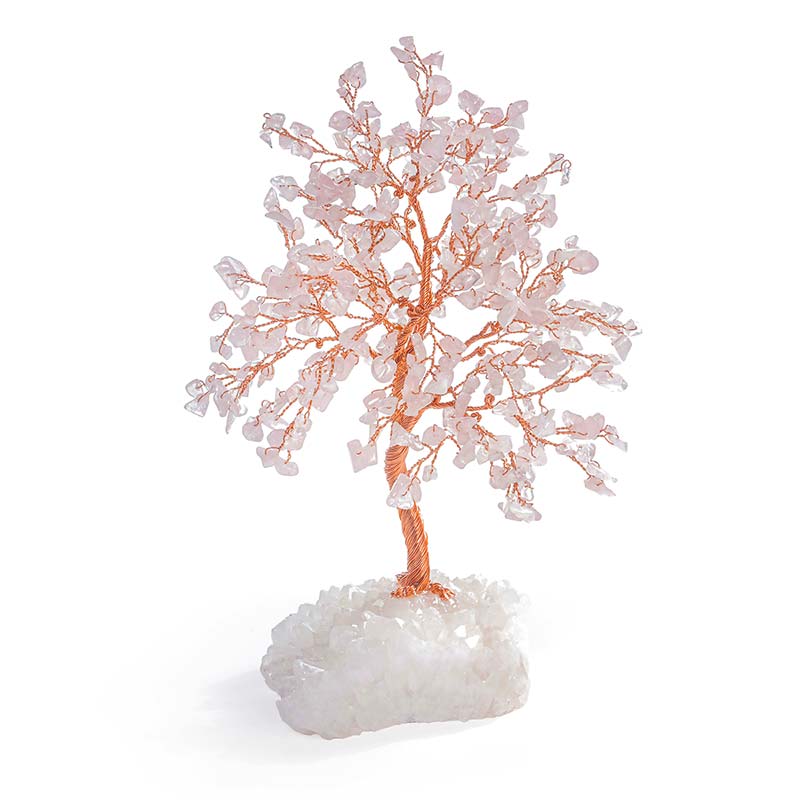 Olivenorma You Are Loved - Rose Quartz Stone Feng Shui Tree