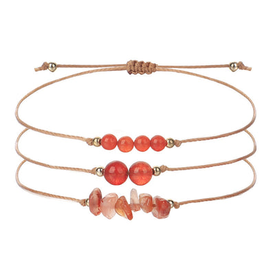 Olivenorma Gravel Beaded Braided Bracelet Set