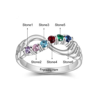 Olivenorma 12 Color Birthstone Lucky Ring