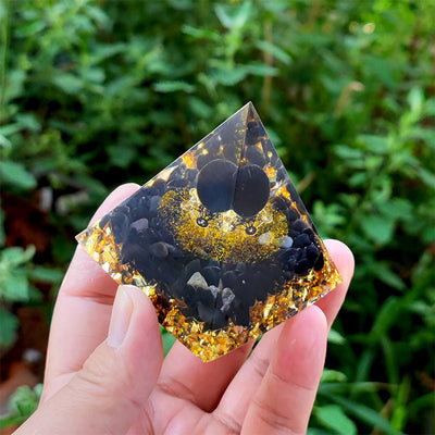 Olivenorma Obsidian Orgone Pyramid