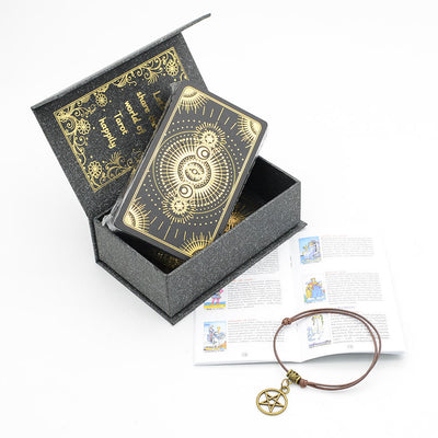 Olivenorma Bronzing Black Gold Foil Tarot Deck Cards