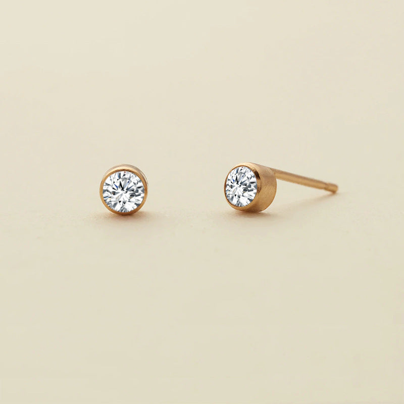 Olivenorma Birthstone Zircon Simple Earrings