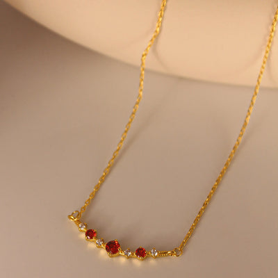 Olivenorma "Symbol of Independence" Garnet Diamond Necklace