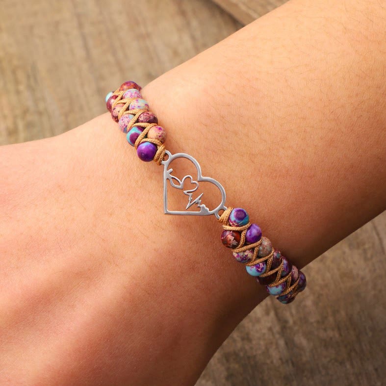 Bohemian Handwoven Bracelet Hollow Heart Bracelet